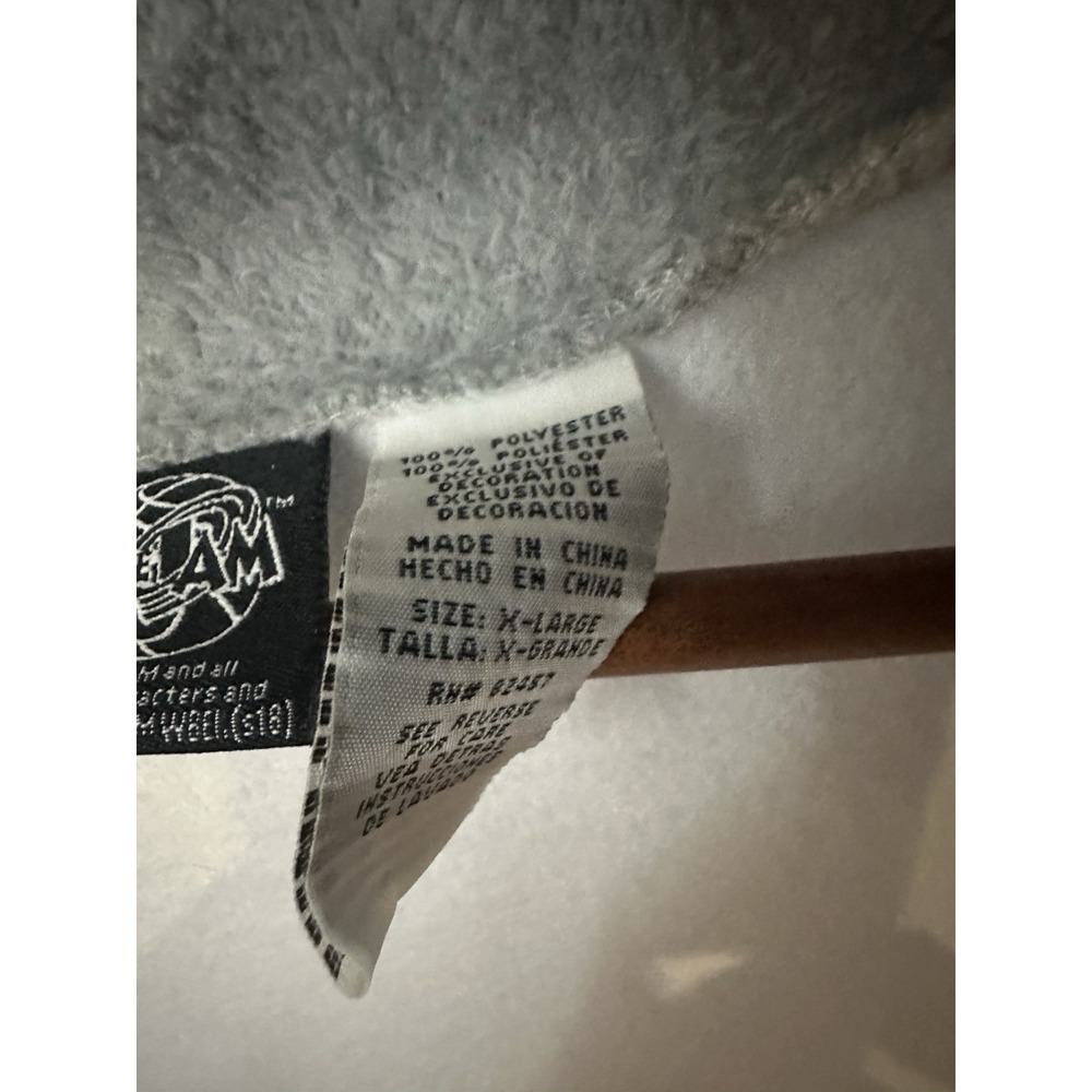 Space Jam Tune Squad Bugs Bunny Mens XL Fleece One Piece Pajama Union Suit Grey - Picture 6 of 9